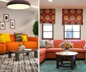با مبل نارنجی خونتو شیک و پرتقالی دکور کن؛ با این فرش ها جیغیشُ راست و ریس کن!