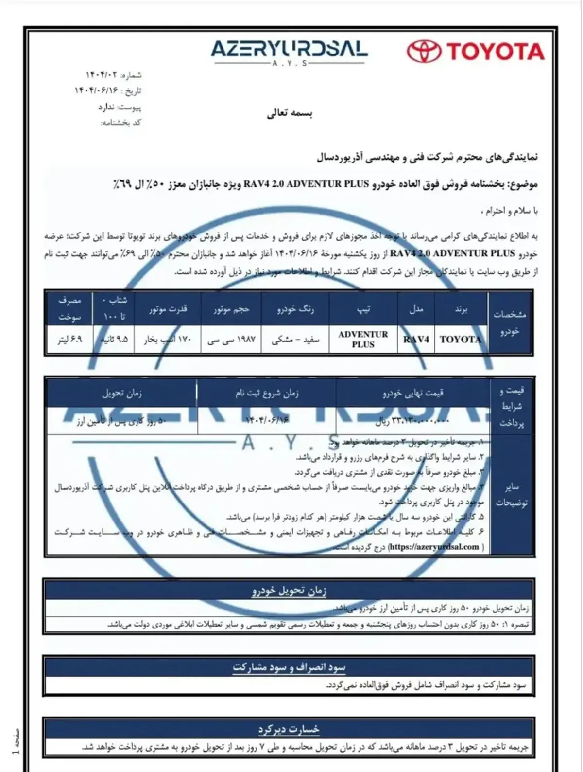 آغاز فروش شاسیبلند ژاپنی با قیمت ۳.۳ میلیارد آغاز فروش شاسیبلند ژاپنی با قیمت ۳.۳ میلیارد