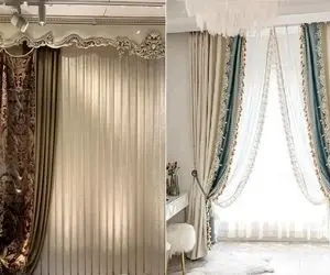 پرده های مدرن و جدید 2025 برای پذیرایی های بی نهایت شیک؛ دکوری لاکچری و اشرافی