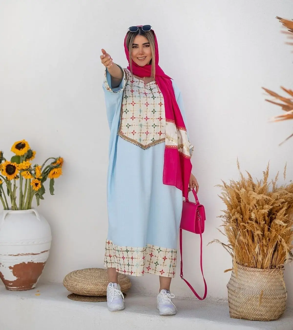 استایل آبی و سرخابی