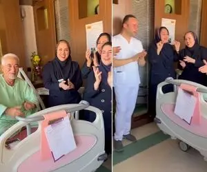 آواز خیابانی؛ صادق بوقی با عاو عاو عاو رو تخت بیمارستان خانومای پرستار چه به وجد آورد