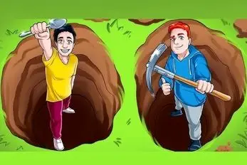 بازی فکری؛ اگه معتقدی باهوش باشی جواب هر سوالی جلو چشمته بگو کی زودتر از چاله درمیاد