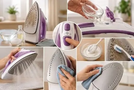 جرم گیری اتو بخار و پاک کردن سوختگی کف اتو با روش های ساده+ویدیو