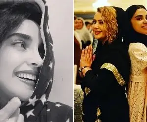 فِیس عجیب الهه حصاری که انگار همییین الان به دنیا اومده؛ خانوم مامان داره عسلی!