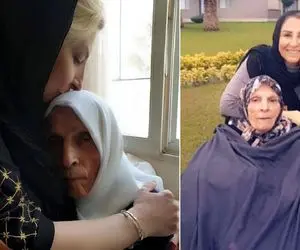 "مرجانه گلچین" عزادار شد و به سوگ مادرش نشست +عکس