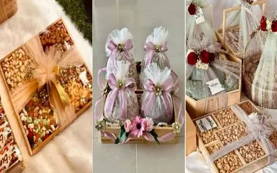 تزیین آجیل عروس / ایده متفاوت، جذاب و شیک طبق لاکچری بازی های امروزی