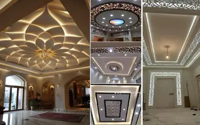 انواع مدل سقف برای طراحی داخلی پذیرایی؛ سبک های ترند 1404 برای کاربری های مختلف