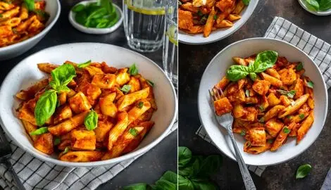 پاستا با پنیر هالومی غذایی ساده و خوشمزه برای عاشقان پنیر