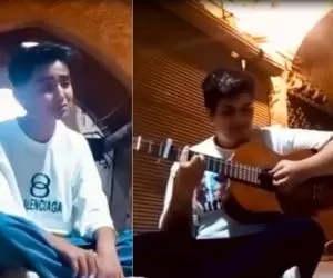 آواز بهشتی؛ دو تا نوجوان جذاب با خوندن داغ یک عشق قدیمی تو خلوت بازار آتش بپا کردن