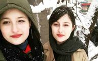 (ویدیو) برف بازی و شیطنت سارا و نیکا در سوئد