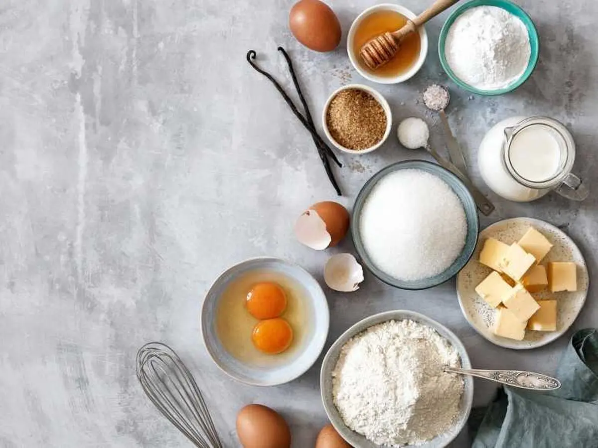 مواد اولیه کیک وانیلی