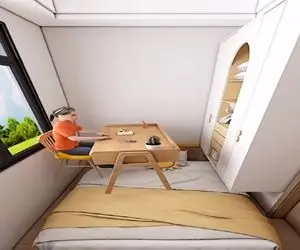 معماری خلاقانه؛ 4 متر اتاق رو جوری جادار چیدن که انیشتین از اون دنیا براشون دست زد