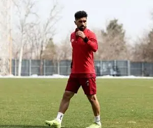 کاپیتان عالیشاه بعد از مصدومیت در تمرینات پرسپولیس