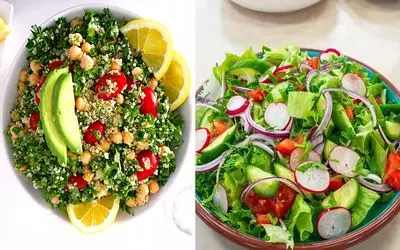 دو نوع سالاد لبنانی خوشمزه / طرز تهیه سالاد فتوش و سالاد تبوله به روش اصیل