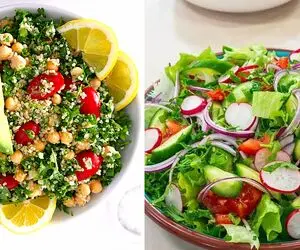 دو نوع سالاد لبنانی خوشمزه / طرز تهیه سالاد فتوش و سالاد تبوله به روش اصیل