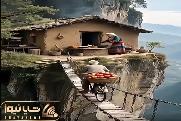 معماری خلاقانه؛ پیرمردپیرزن آخر عمری تو کوه خونه ساختن با پل معلق میرن زهله ات میترکه