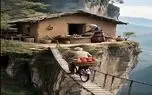معماری خلاقانه؛ پیرمردپیرزن آخر عمری تو کوه خونه ساختن با پل معلق میرن زهله ات میترکه