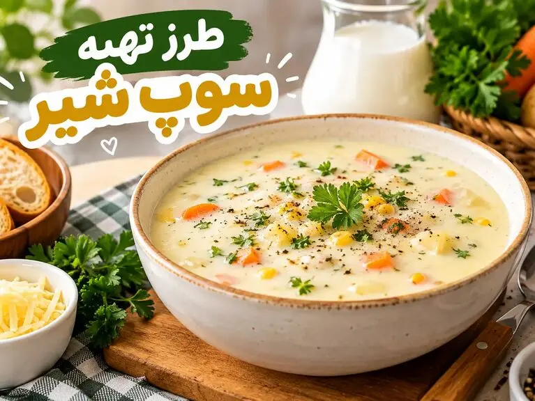 سوپ شیر رستورانی؛ راز یک سوپ خوش طعم و غلیظ
