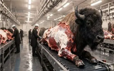 فرآوری گاو؛ تبدیل گاو به استیک و چرخ کرده مرغوب صادراتی با دستگاه مدرن سلاخی