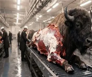 فرآوری گاو؛ تبدیل گاو به استیک و چرخ کرده مرغوب صادراتی با دستگاه مدرن سلاخی