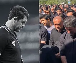 (ویدئو) اشک های جانسوز کریم باقری اسطوره پرسپولیس بر پیکر مادر 