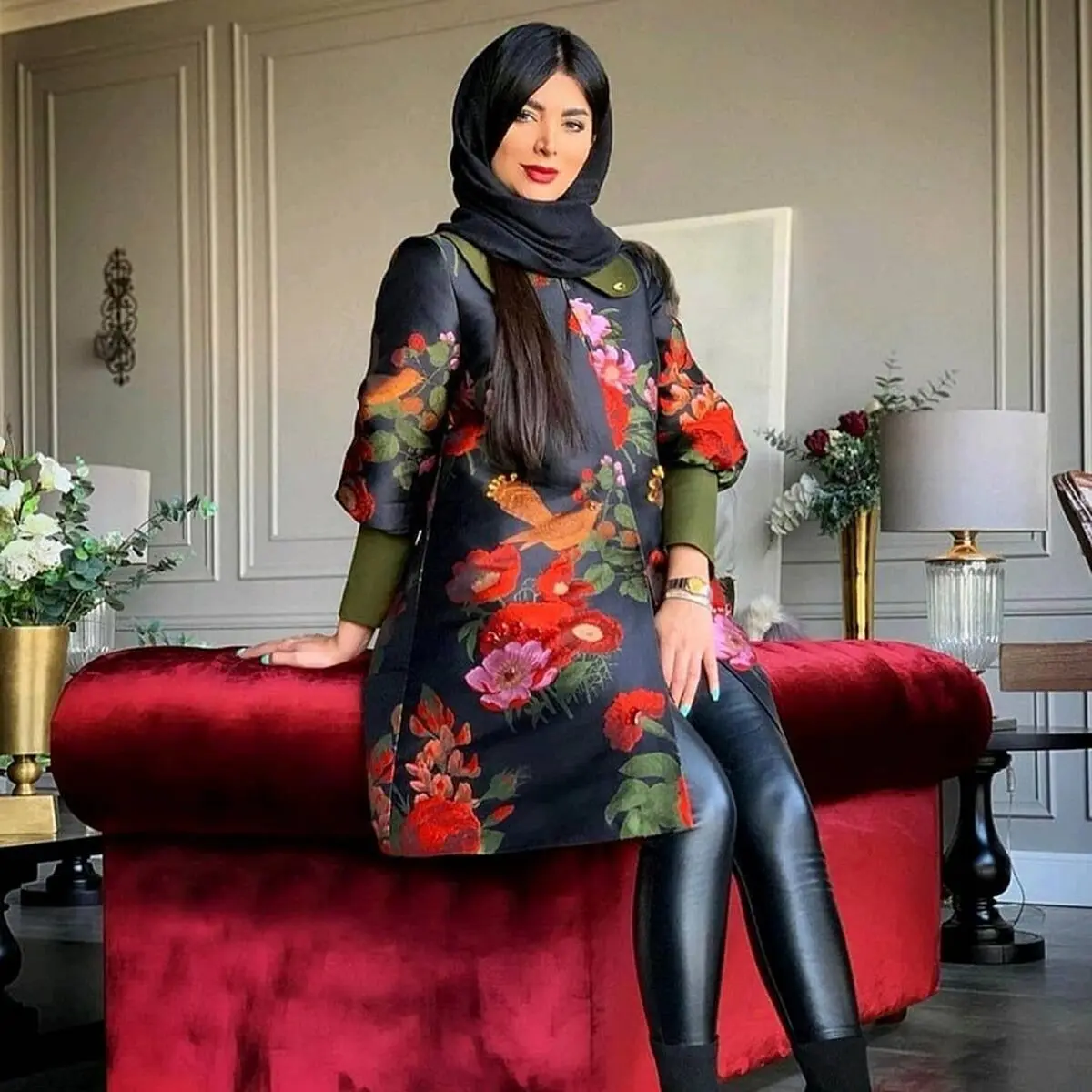 مانتو مجلسی ژاکارد