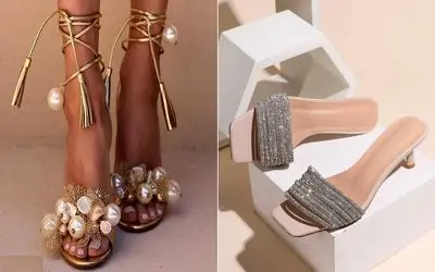 صندل های مجلسی جدید 1404؛ کفش های سیندرلا درمقابل زیبایی مدل های امسال دمپایی پاره ان