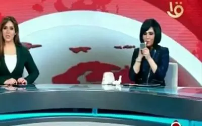 (عکس) آرایش مجری تلویزیون مصری روی آنتن زنده!