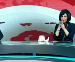 (عکس) آرایش مجری تلویزیون مصری روی آنتن زنده!