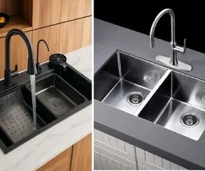 سینک ظرفشویی استیل بهتره یا سرامیکی؛ فول کلاس ترین نمونه های سینک با ویژگی ها