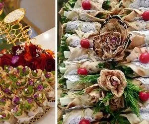 ایده تزیین نون پنیر سفره عقد ساده و لاکچری / معنای زیبا همراه زیبایی ظاهری و یادگیری