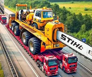 جابه جایی جانکاه؛ بیل مکانیکی تبدیل شونده رو با تریلی بردن کارشون سریع شه سدمعبر کردن