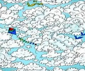 بازی فکری؛ برای پیدا کردن گوسفند بین ابرا ضریب هوشی 130 و دید خلبانی نیازه، داری؟