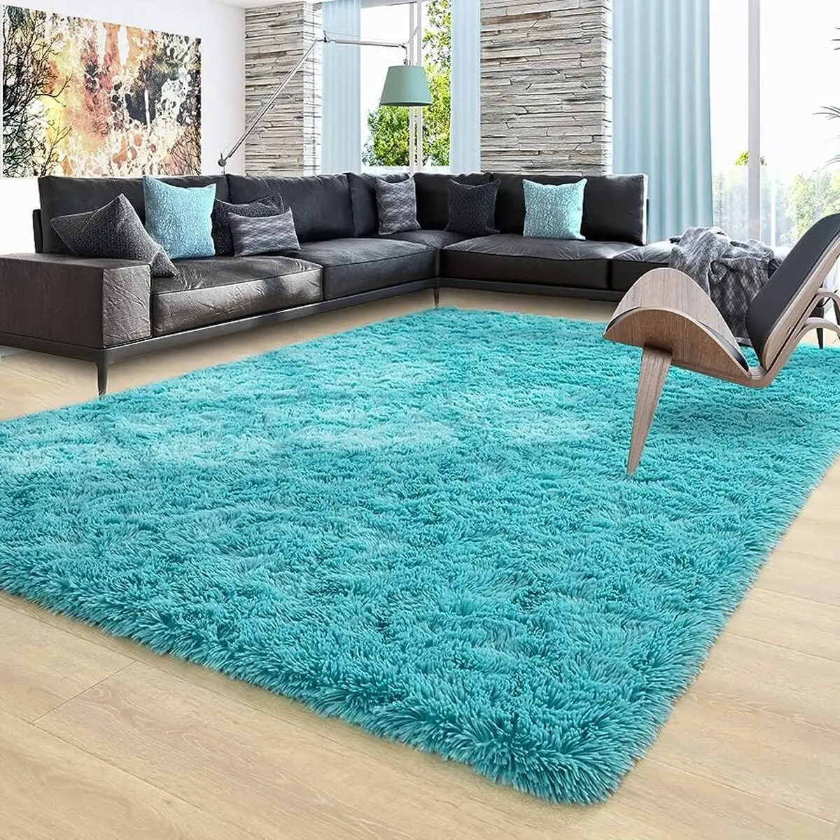 فرش فیروزه ای با چه موکتی ست میشه