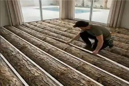 معماری خلاقانه؛ آقاهه تنه درخت میچینه کف خونه فکر میکنی خل و چله ولی کاری کرد کارستون