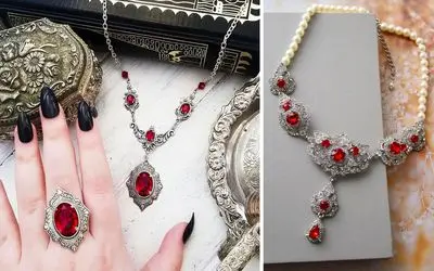 گردنبند نقره عقیق سرخ؛ ترکیبی از هنر ایرانی و زیبایی مدهوشانه که همرو عاشق خودت میکنی