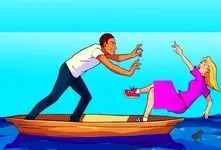 بازی فکری؛ افت کلاس ملاس داره بهت بگن کند ذهن بگو چرا شوهر زنش رو هول میده تو آب