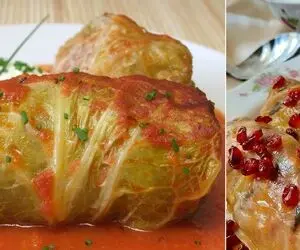 دلمه کلم برگ با دستور پخت عالی/ اینجوری بپزی خوشمزه ترین دلمه ای که تاحالا خوردی میشه