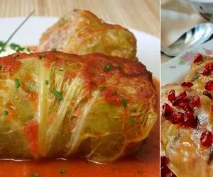 دلمه کلم برگ با دستور پخت عالی/ اینجوری بپزی خوشمزه ترین دلمه ای که تاحالا خوردی میشه