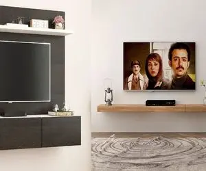 ترندهای جدید میز تلویزیون دیواری/ مناسب واسه خونه های نقلی با کشوهای مخفی