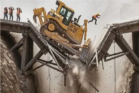 جا به جایی جانکاه؛ اپراتور بیل مکانیکی هرچی نبایده انجام میده بفنا بره