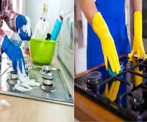 ترفندهای طلایی برای تمیز کردن اجاق گاز / پاک کردن سخت‌ ترین لکه‌ ها بدون دردسر