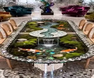 معماری خلاقانه؛ میز آبشاری ساختن