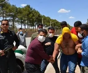 (عکس) بازداشت "خرس" به دست پلیس کرمان!