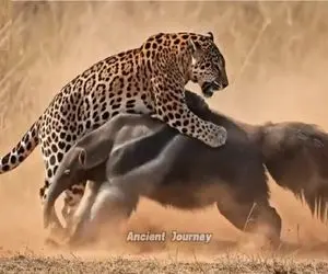 بر مدار وحش؛ مورچه خوار مذبوحانه پوزشو فرو کرد به تخم چشم پلنگ