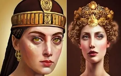 (تصاویر) دیدار با ملکه های جذاب ایران باستان از نگاه هوش مصنوعی؛ زیبارویان خُفته!
