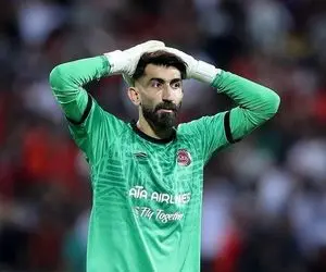 (عکس) استوری عجیب بیرانوند بعد از باخت تراکتور پر از غلط املایی!