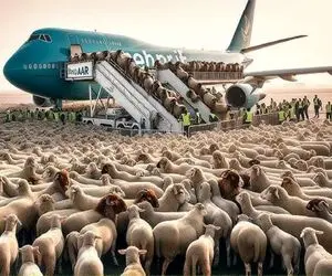 جا به جایی جانکاه؛ گوسفندا پیاده نمیرن جایی فقط پرواز فرست کلاس