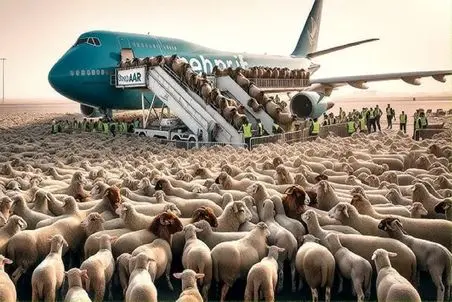 جا به جایی جانکاه؛ گوسفندا پیاده نمیرن جایی فقط پرواز فرست کلاس