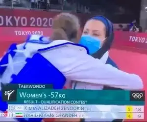 (عکس) قابی غم‌انگیز از کیمیا علیزاده - مهرو کمرانی؛ به یاد ریو